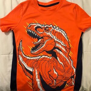 Jumping Beans Orange and Black Dinosaur Tee